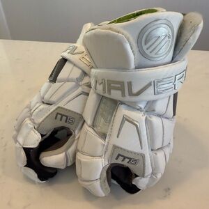 Maverik M5 White Lacrosse Gloves